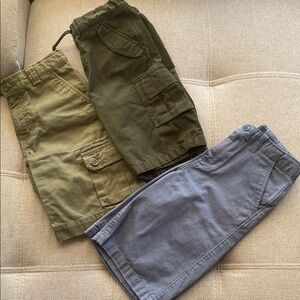 Polo by Ralph Lauren Kids Cargo Shorts Trio - Olive, Khaki & Gray-Blue
